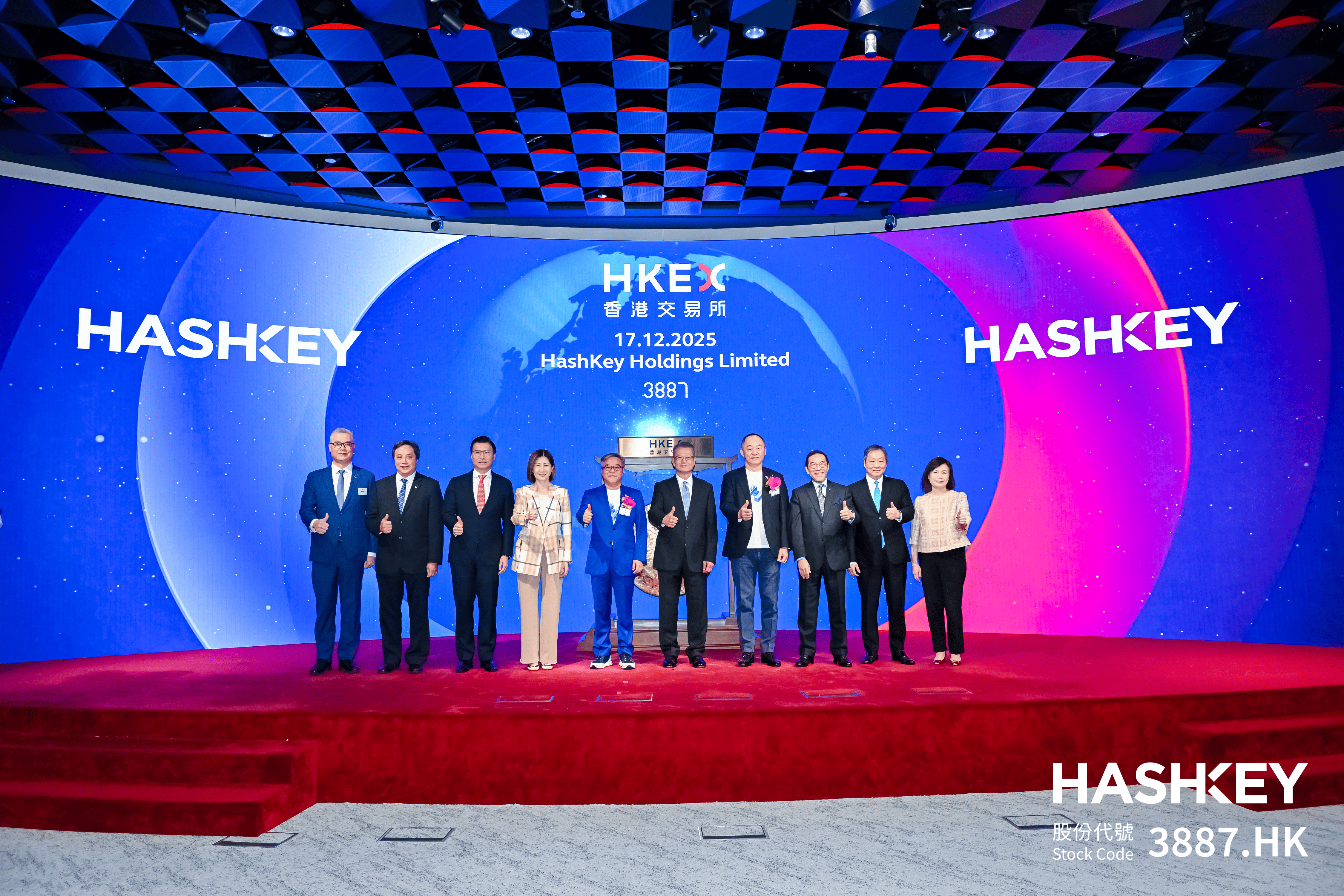 HashKey Holdings 正式登陆联交所，多位香港金融界重要人士出席见证