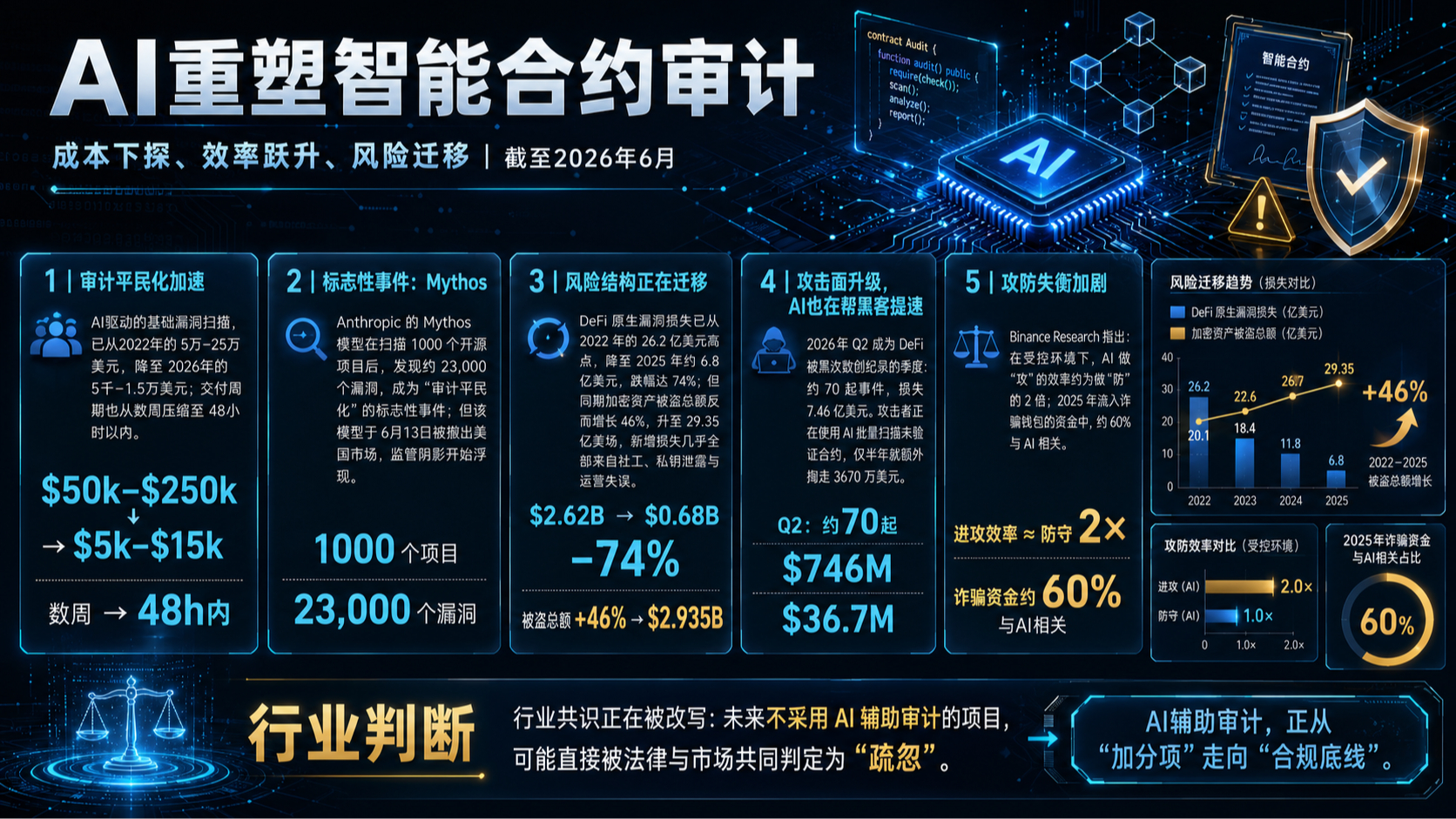 当一次审计从25万美元跌到几千美元:AI正在拆掉加密安全的旧城墙