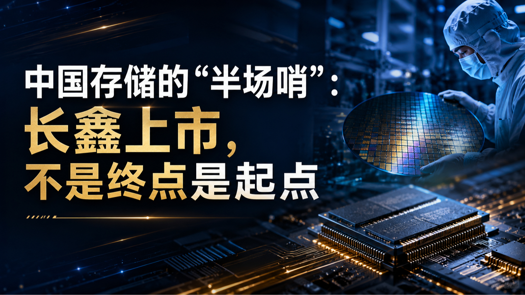 中国存储的"半场哨"：长鑫上市，不是终点是起点
